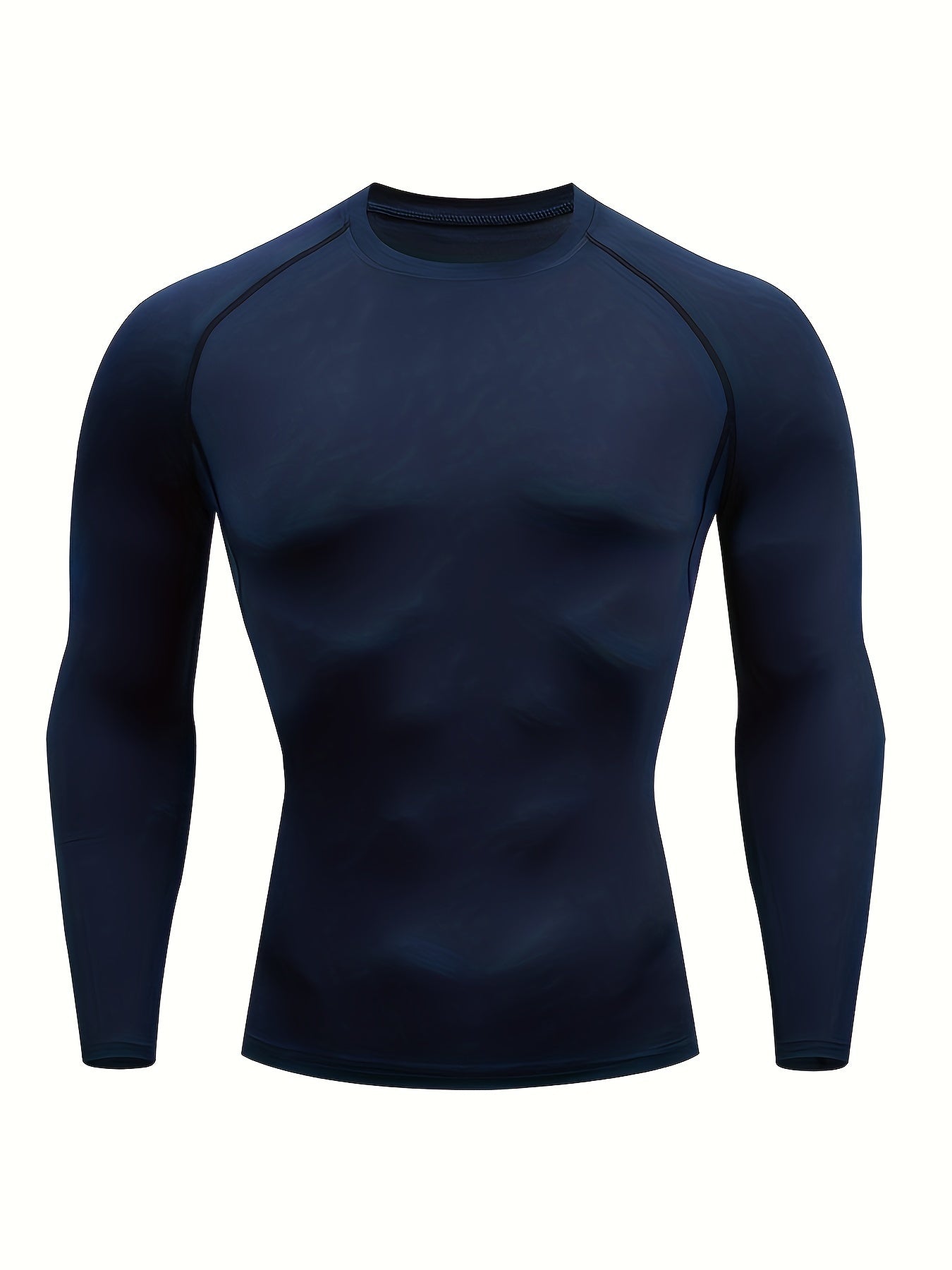 Men's Compression Long Sleeve T-Shirt High Stretch Crew Neck - Fitness Training