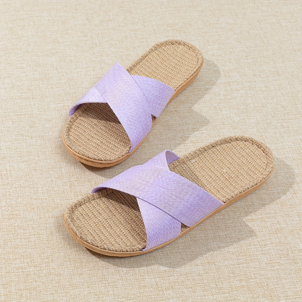 Women's Criss Cross Straps Flat Slides Sandals