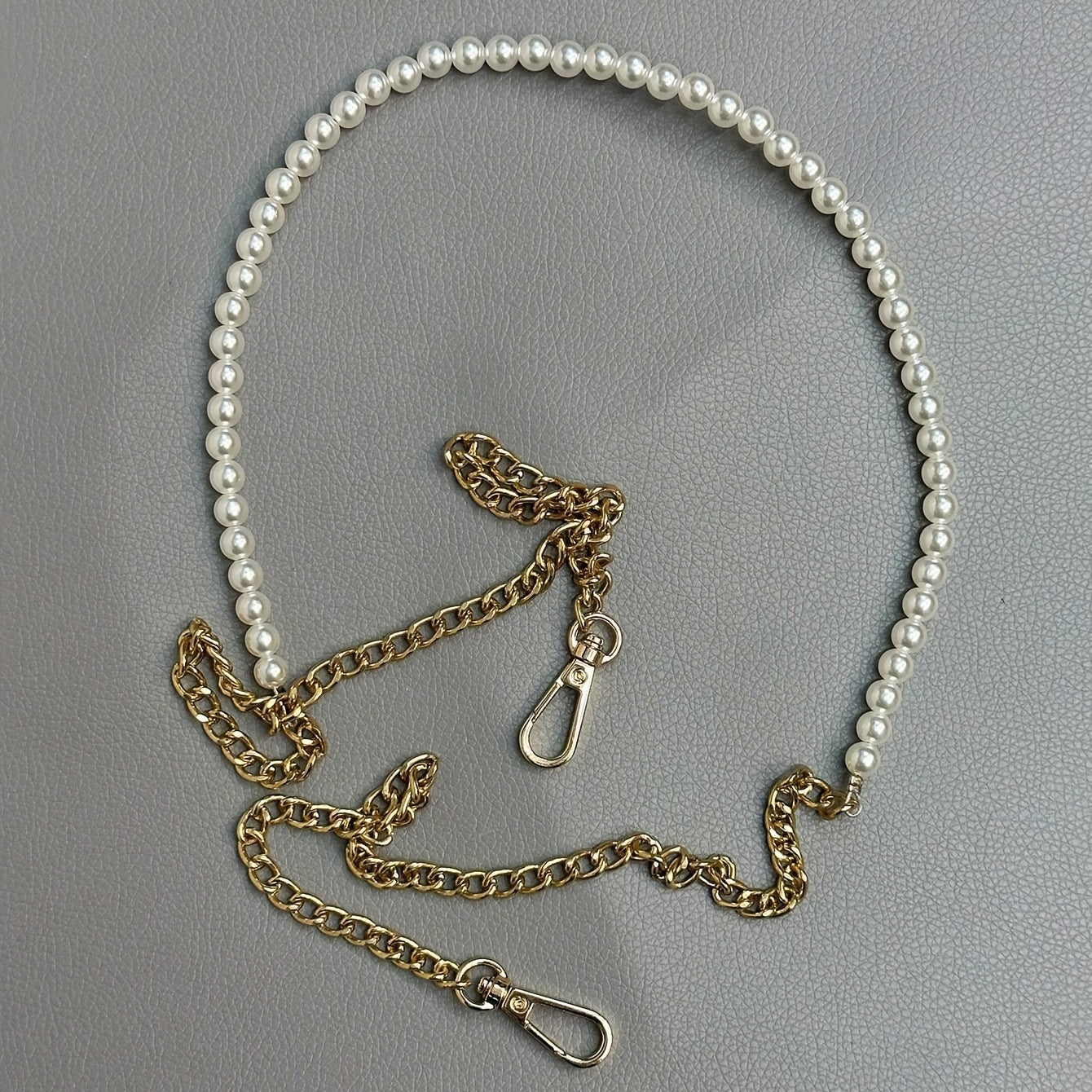 Metal Bead Decor Bag Strap Durable Stylish Shoulder Bag Strap Replacement