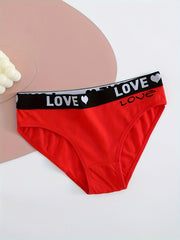 10pcs Letter Print Briefs Women's Lingerie & Underwear