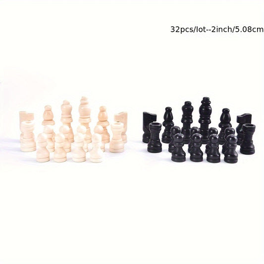 32pcs Wooden Chess Pieces Chess Pieces Accessories