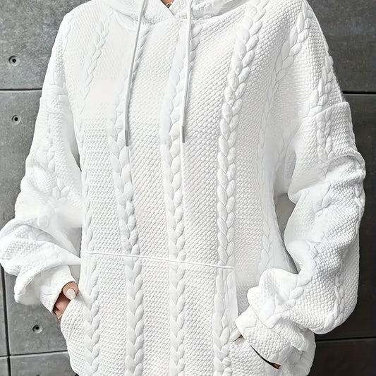 Twist Patten Hoodie Long Sleeve Hoodies Sweatshirt Women's Clothing