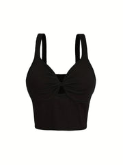 Sexy V Neck Twist Front Cami Top