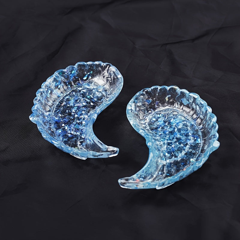 Crystal Angel Wing Shape Tray Resin Craft Home Decor