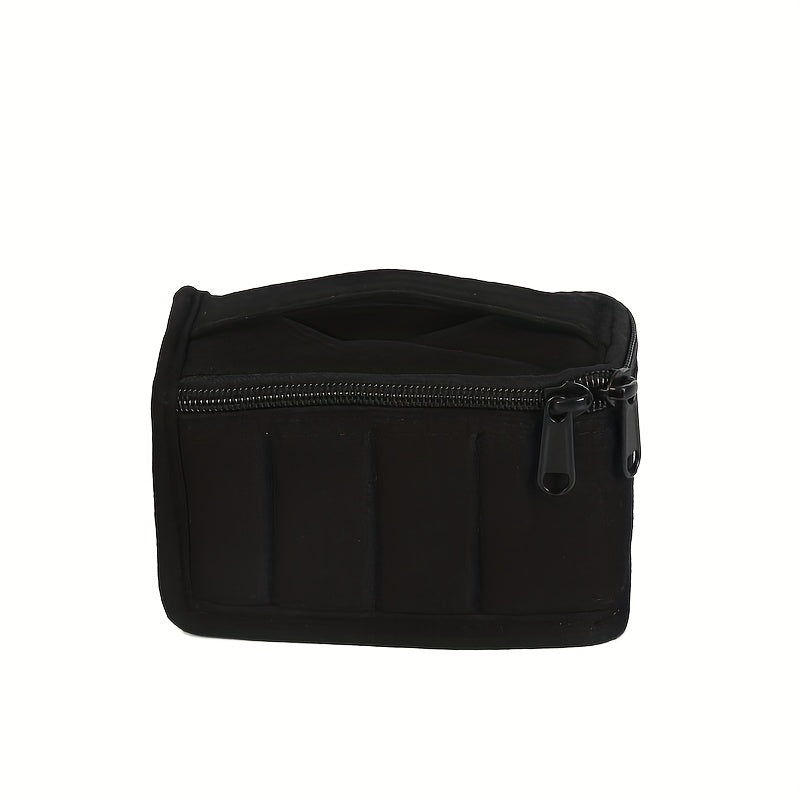 Portable 8 Grid Organizer Case Ethnic Style Zipper Cotton Material