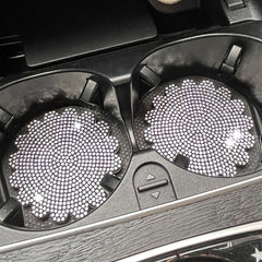 Non Slip Car Coaster Round Silicone Pad Cup Holder Protects Car from Spills