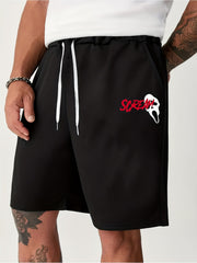 Men's Scream & Ghost Face Print Comfy Shorts