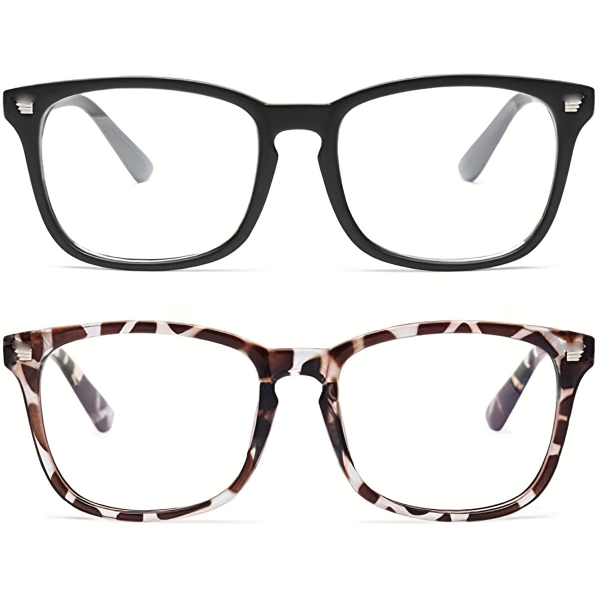 2pcs Light Blocking Glasses Anti Eyestrain & UV Glare Eyewear