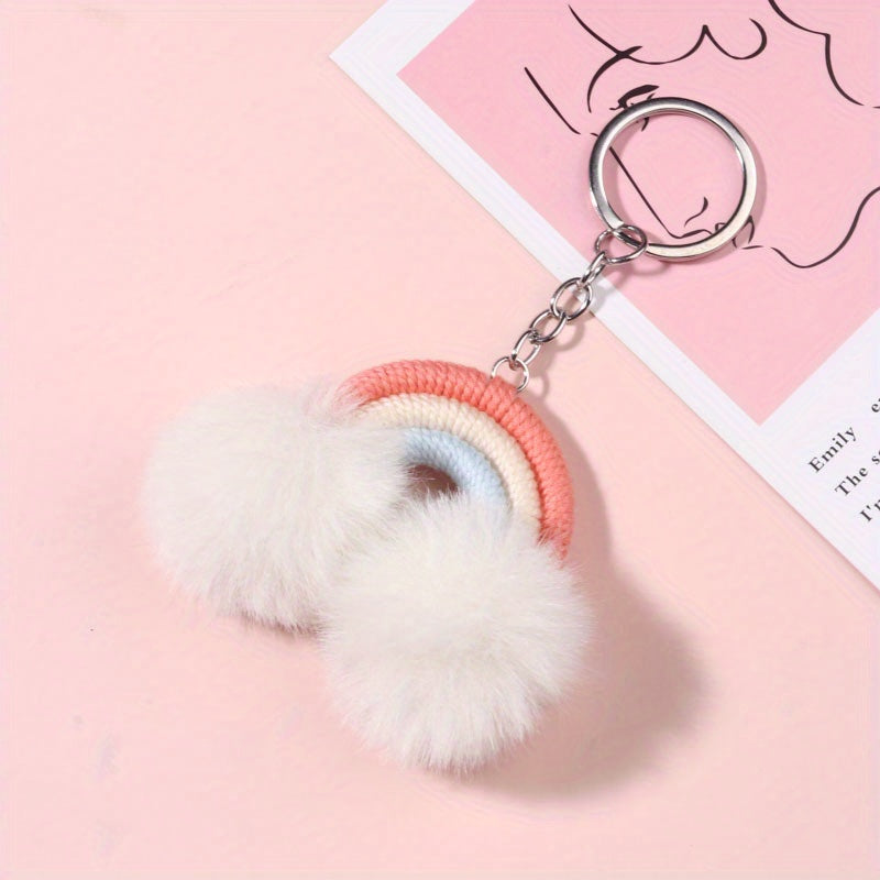 Rainbow Key Rings For Girls - Novel Bag Keychain