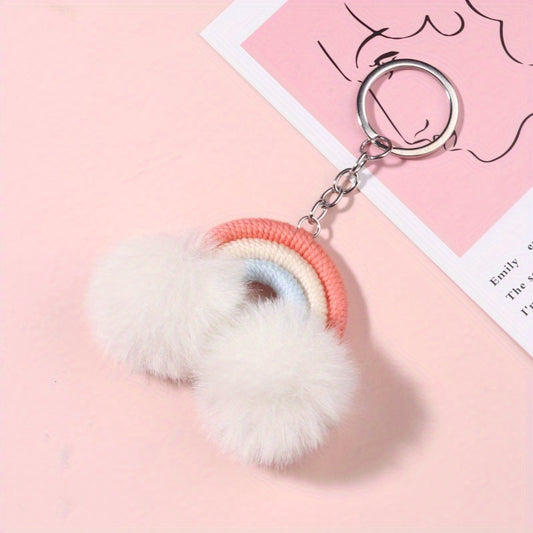 Rainbow Key Rings For Girls - Novel Bag Keychain