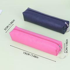 Solid Leather Student Pencil Case