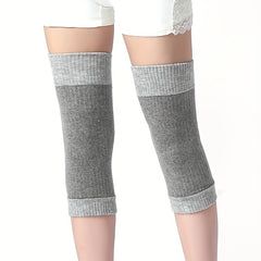 Winter Fleece Knee Pads Warm Heating Thick Large Size Cold-proof Leg Protectors