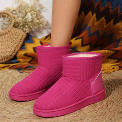 Fur Lined Thermal Snow Boots Non Slip Wear Resistance Winter Boots