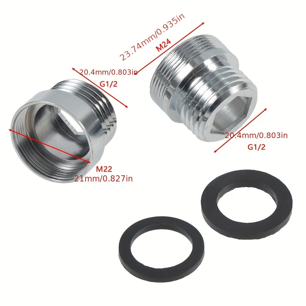 Brass Faucet Adapter 1/2 to M22 Female/M24 Male Fittings