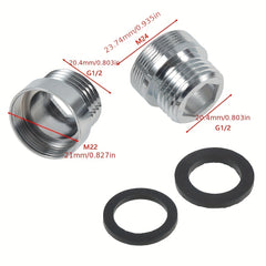 Brass Faucet Adapter 1/2 to M22 Female/M24 Male Fittings