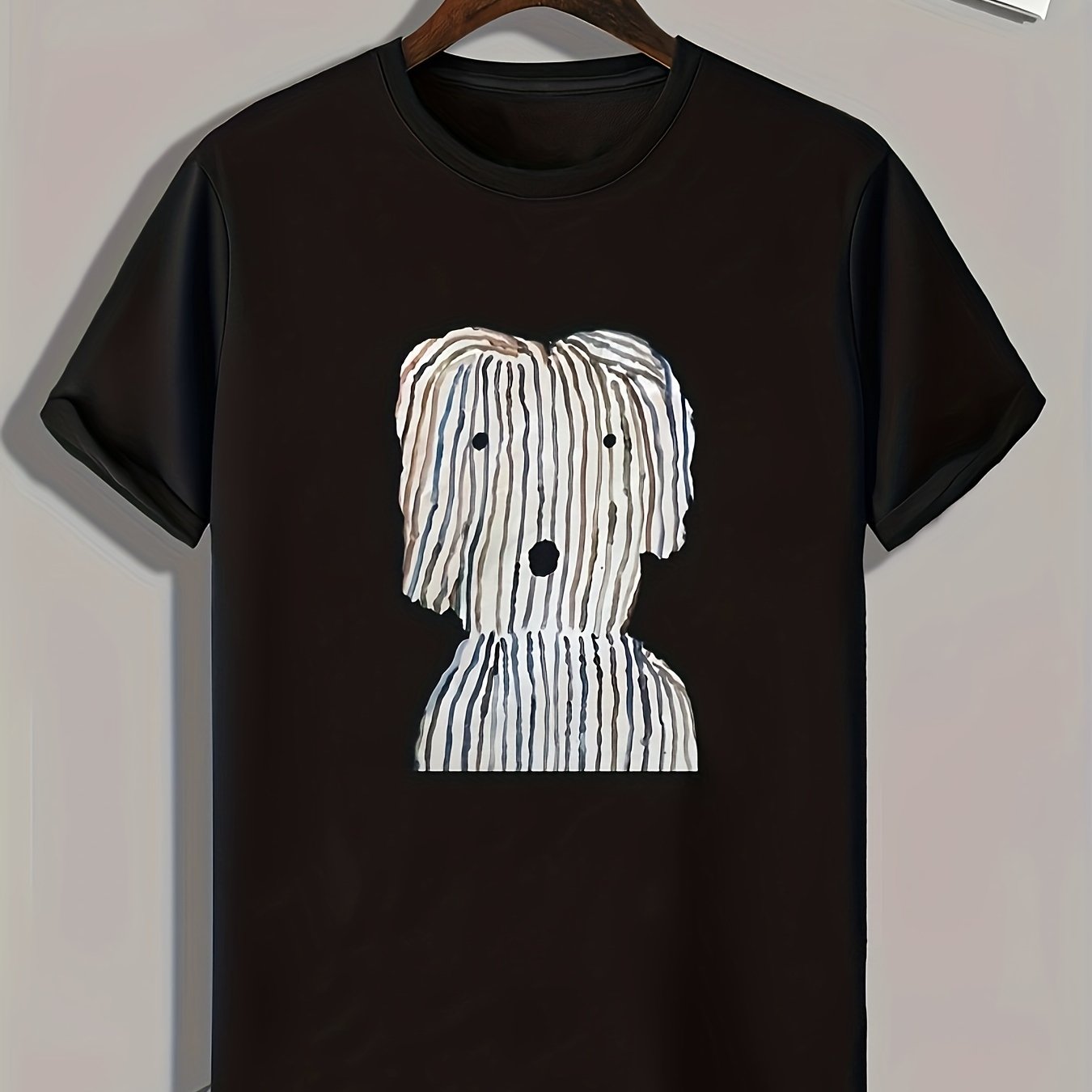 Dog Pattern Print Men's Graphic T shirt for Summer