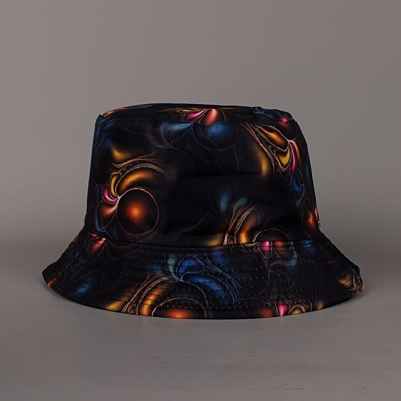 Reversible Bucket Hat Casual Summer Sun Hat Beach Travel Fisherman Cap