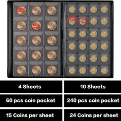 Coin Collection Book Holder Album For Collectors Coins Display