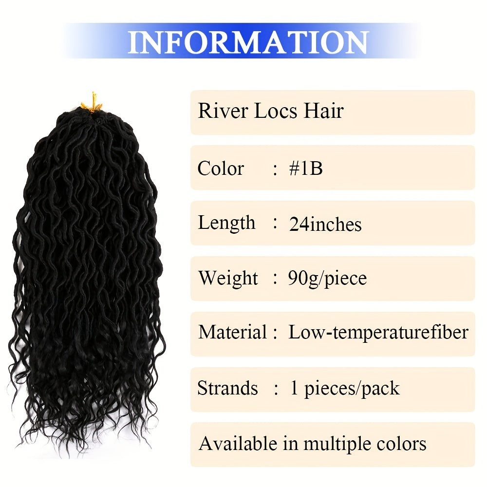 River Locs Crochet Hair Ombre Brown Messy Dreadlocks River 60 90g pack