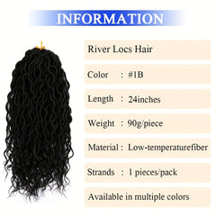 River Locs Crochet Hair Ombre Brown Messy Dreadlocks River 60 90g pack