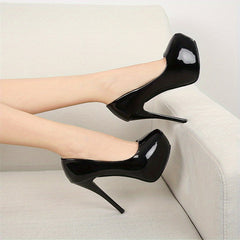 Women's Platform Slip-On Stiletto Heel Party Shoes
