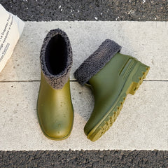 Winter Warm Short Boots Waterproof Shoes Slip On Rubber
