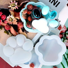 DIY Cat Paw Jewelry Storage Box Resin Mold Silicone Trinket Box