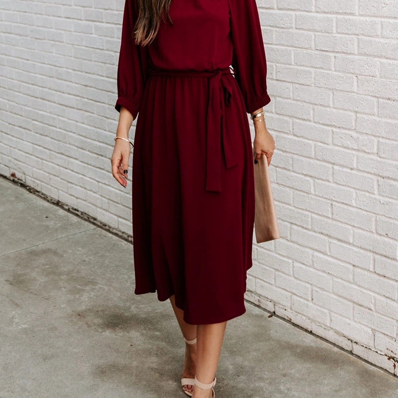 Summer High Waist Slim Maxi Dress