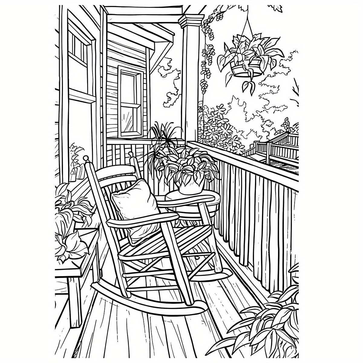 Deluxe Happy Plant Drawing Book 22 Pages - Thicker Paper, Adult Coloring Book