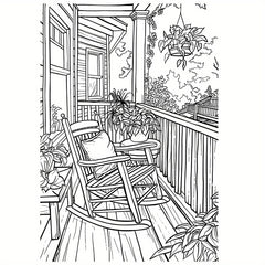Deluxe Happy Plant Drawing Book 22 Pages - Thicker Paper, Adult Coloring Book