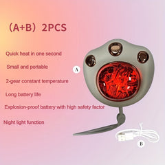Mini Hand Warmer Night Light 1200MAh Wireless Winter Outdoor Activities