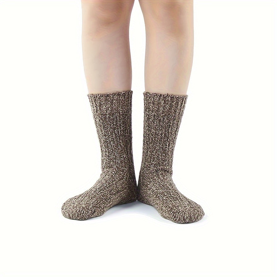 Men's Cartoon Crew Socks Thermal Wool Blend Comfy Casual Unisex