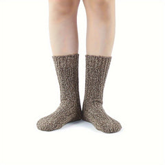 Men's Cartoon Crew Socks Thermal Wool Blend Comfy Casual Unisex