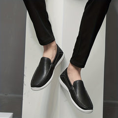 Men's Lightweight Faux Leather Loafer Shoes Non Slip Casual Spring Summer