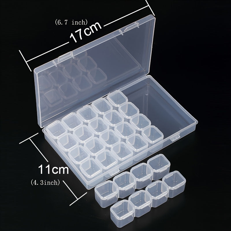 28 Grid DIY Embroidery Cross Stitch Tool Storage Box