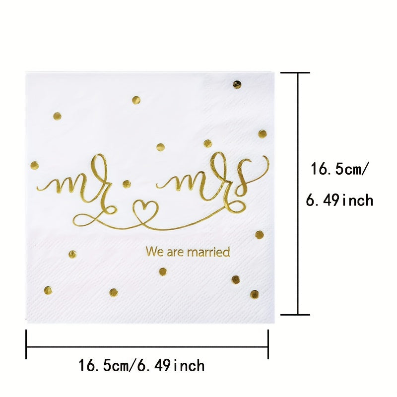 20pcs Wedding Cocktail Beverage Napkins for Table Decor