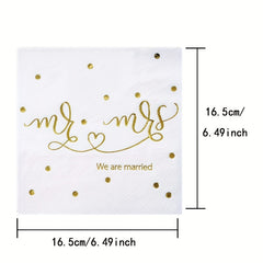 20pcs Wedding Cocktail Beverage Napkins for Table Decor