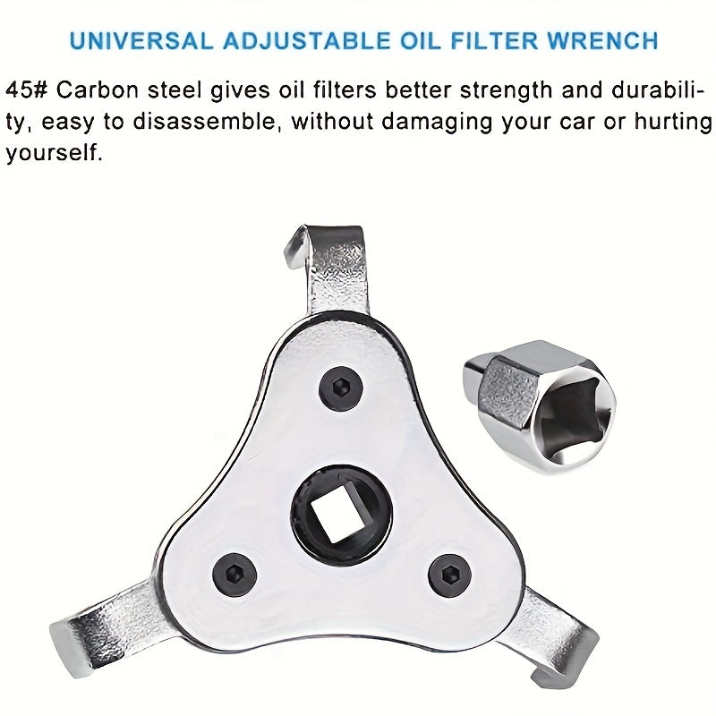 Car Filter Wrench 3-claw Grid Cartridge Removal Tool