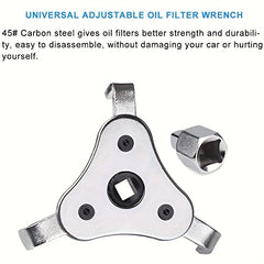 Car Filter Wrench 3-claw Grid Cartridge Removal Tool