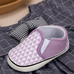 Baby Girl's Checkerboard Soft Canvas Shoes