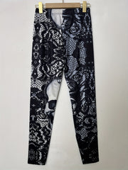 Skull Print Gothic Leggings Women's Clothing
