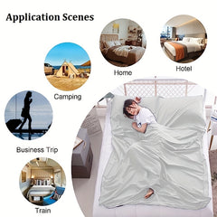 1pc Ultralight Sleeping Bag Liner for Adults - Camping, Travel, Hostels