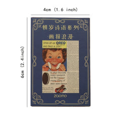 50 Sheets Mini Vintage Scrapbook Paper for Bullet Journals Planners