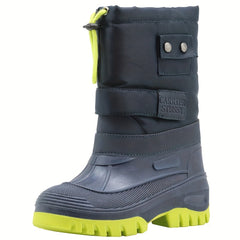 Boys' High Top Snow Boots Warm Cozy Non Slip Plush Lined Hiking Shoes