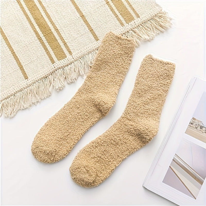 Winter Coral Fleece Floor Socks US7.5-9.5