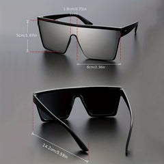 Men's Oversized Flat Lens Sunglasses