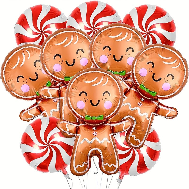 Gingerbread Man Foil Balloon Winter Theme Holiday Party Decor