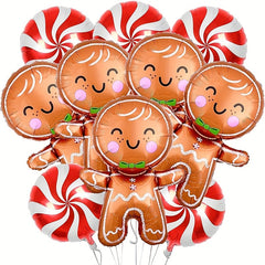 Gingerbread Man Foil Balloon Winter Theme Holiday Party Decor