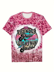 Leopard Print Short Sleeve T shirt Kids Summer Tops