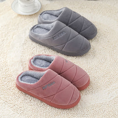 Men's Memory Foam Cozy Slippers Lined Couples Slides Winter